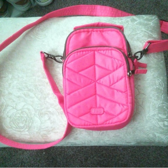 lug Handbags - LUG Skeeter Mini Crossbody Handbag Bag Purse QVC Pink